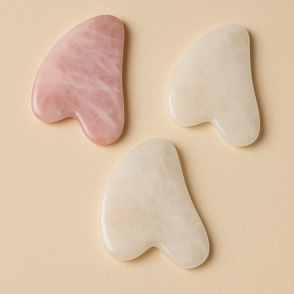 Gua Sha Pembe Kuvars Yüz ve Cilt Masaj Taşı